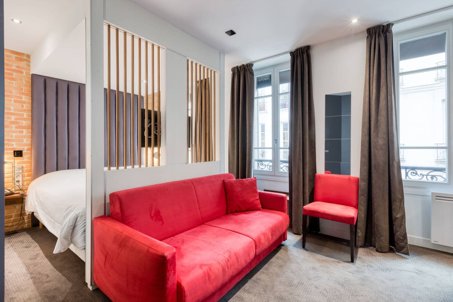 Chambre twin à l'Hôtel du Jeu de Paume